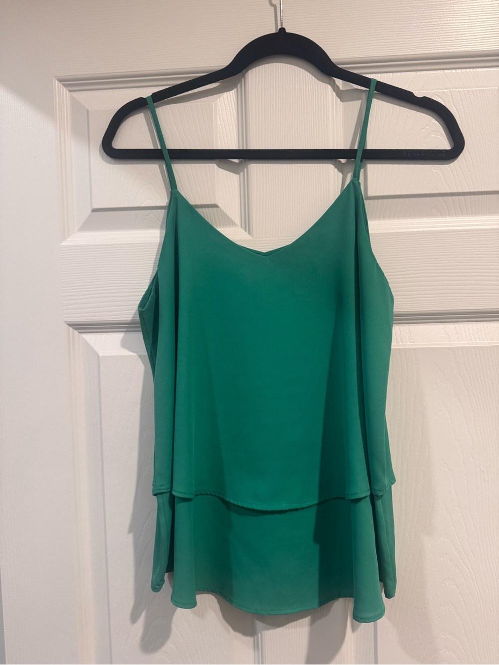 Annabella Emerald Green Layered Spaghetti-Strap Tank